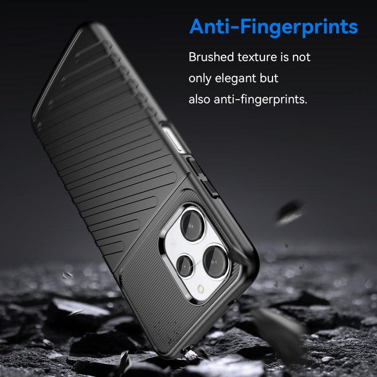For Xiaomi Poco M6 Pro 5G Thunderbolt Shockproof TPU Protective Soft Phone Case(Black)