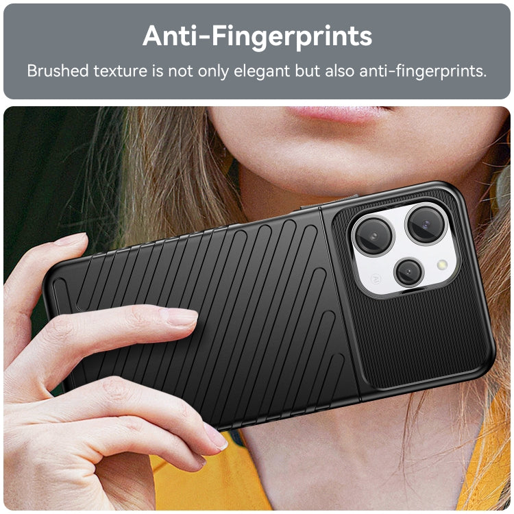 For Xiaomi Poco M6 Pro 5G Thunderbolt Shockproof TPU Protective Soft Phone Case(Black)