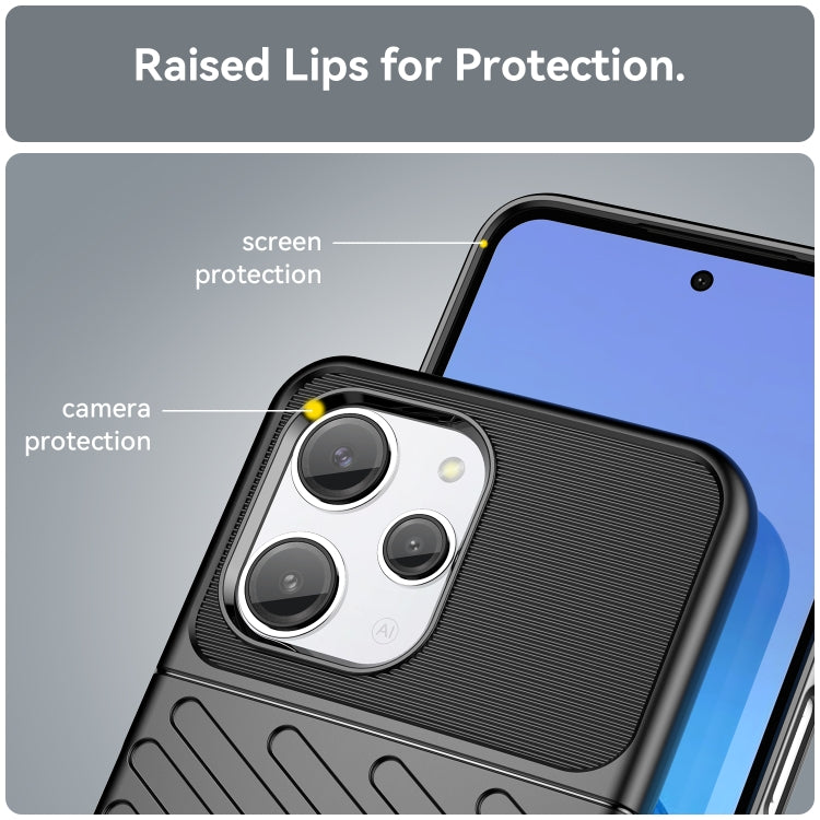 For Xiaomi Poco M6 Pro 5G Thunderbolt Shockproof TPU Protective Soft Phone Case(Black)