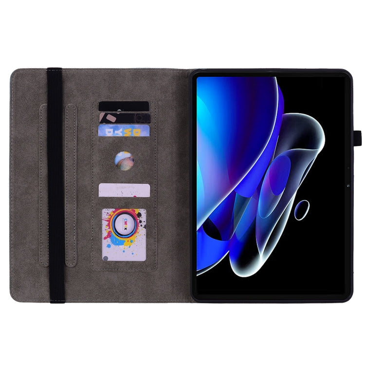 For Realme Pad X Butterfly Rose Embossed Leather Tablet Case(Rose Red)