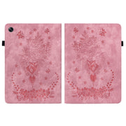 For OPPO Pad Air Butterfly Rose Embossed Leather Tablet Case(Pink)
