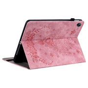 For OPPO Pad Air Butterfly Rose Embossed Leather Tablet Case(Pink)