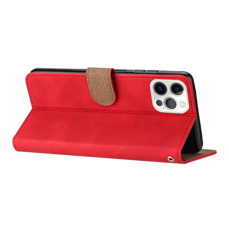 For iPhone 16 Pro Seven Butterflies Embossed Leather Phone Case(Red)