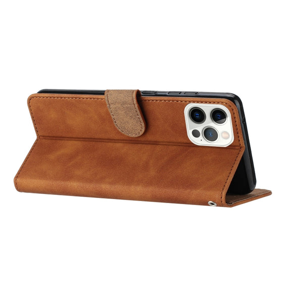 For iPhone 16 Pro Max Seven Butterflies Embossed Leather Phone Case(Brown)