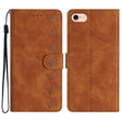 For iPhone 16e Seven Butterflies Embossed Leather Phone Case(Brown) - iPhone 16e Cases by PMC TechLife | Online Shopping South Africa | PMC TechLife | Buy Now Pay Later Mobicred