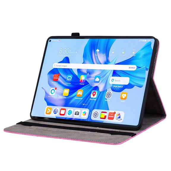 For Huawei MatePad Pro 11 2022 Butterfly Rose Embossed Leather Tablet Case(Rose Red)