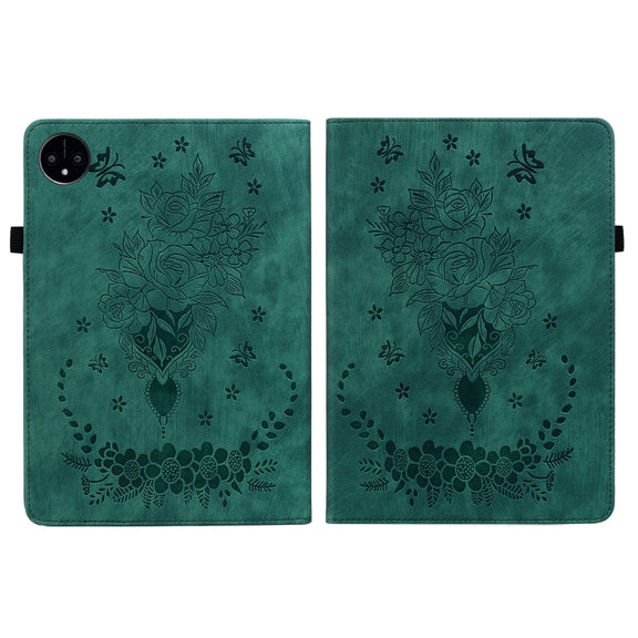 For Huawei MatePad Pro 11 2022 Butterfly Rose Embossed Leather Tablet Case(Green)