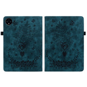 For Huawei MatePad Pro 11 2022 Butterfly Rose Embossed Leather Tablet Case(Dark Blue)