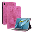For Huawei MatePad Pro 10.8 2021 / 2018 Butterfly Rose Embossed Leather Tablet Case(Rose Red) - Huawei Cases by PMC TechLife | Online Shopping South Africa | PMC TechLife | Buy Now Pay Later Mobicred