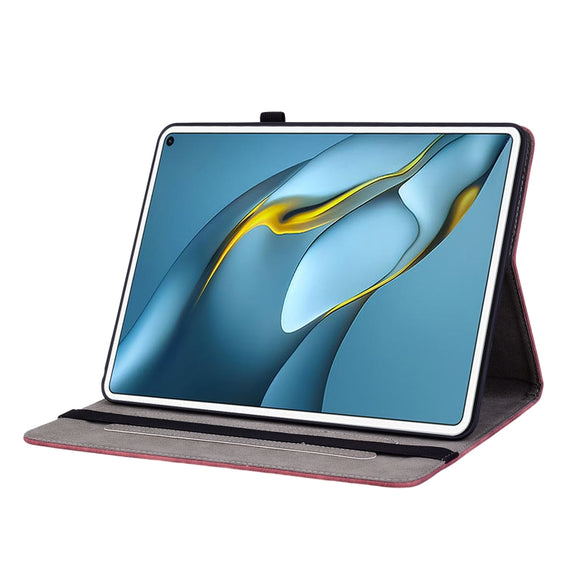 For Huawei MatePad Pro 10.8 2021 / 2018 Butterfly Rose Embossed Leather Tablet Case(Red)