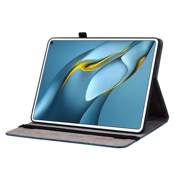 For Huawei MatePad Pro 10.8 2021 / 2018 Butterfly Rose Embossed Leather Tablet Case(Dark Blue)