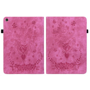 For Huawei MatePad T 10s / Enjoy Tablet 2 Butterfly Rose Embossed Leather Tablet Case(Rose Red)