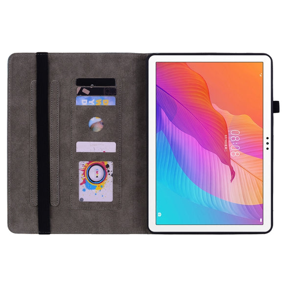 For Huawei MatePad T 10s / Enjoy Tablet 2 Butterfly Rose Embossed Leather Tablet Case(Green)