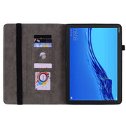 For Huawei MediaPad M5 Lite / C5 10.1 Butterfly Rose Embossed Leather Tablet Case(Green)