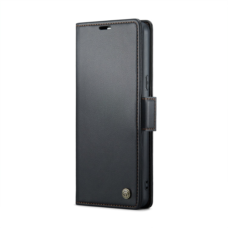 For Google Pixel 7a CaseMe 023 Butterfly Buckle Litchi Texture RFID Anti-theft Leather Phone Case(Black)