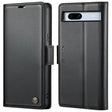 For Google Pixel 7a CaseMe 023 Butterfly Buckle Litchi Texture RFID Anti-theft Leather Phone Case(Black) - Google Cases by CaseMe | Online Shopping South Africa | PMC Jewellery | Buy Now Pay Later Mobicred