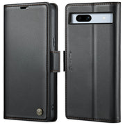 For Google Pixel 7a CaseMe 023 Butterfly Buckle Litchi Texture RFID Anti-theft Leather Phone Case(Black)