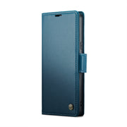 For Google Pixel 7a CaseMe 023 Butterfly Buckle Litchi Texture RFID Anti-theft Leather Phone Case(Blue)