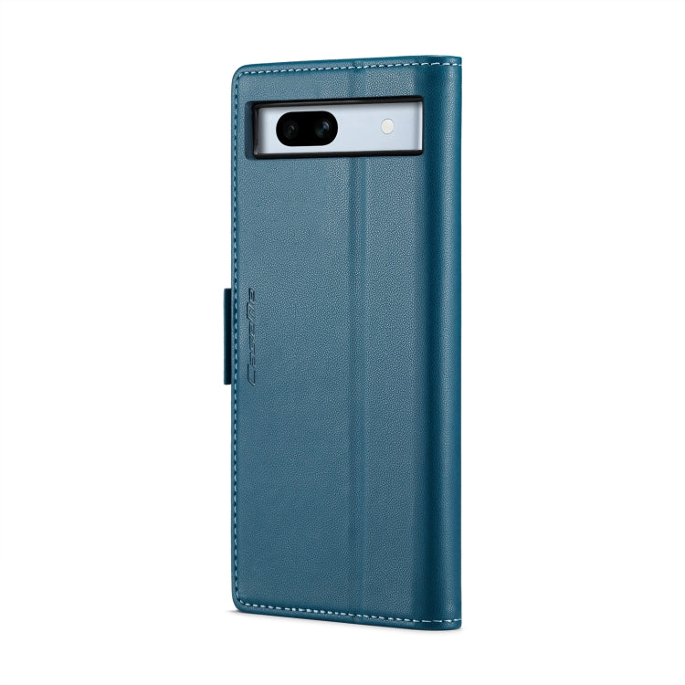 For Google Pixel 7a CaseMe 023 Butterfly Buckle Litchi Texture RFID Anti-theft Leather Phone Case(Blue)