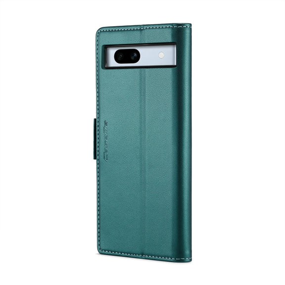 For Google Pixel 7a CaseMe 023 Butterfly Buckle Litchi Texture RFID Anti-theft Leather Phone Case(Pearly Blue)