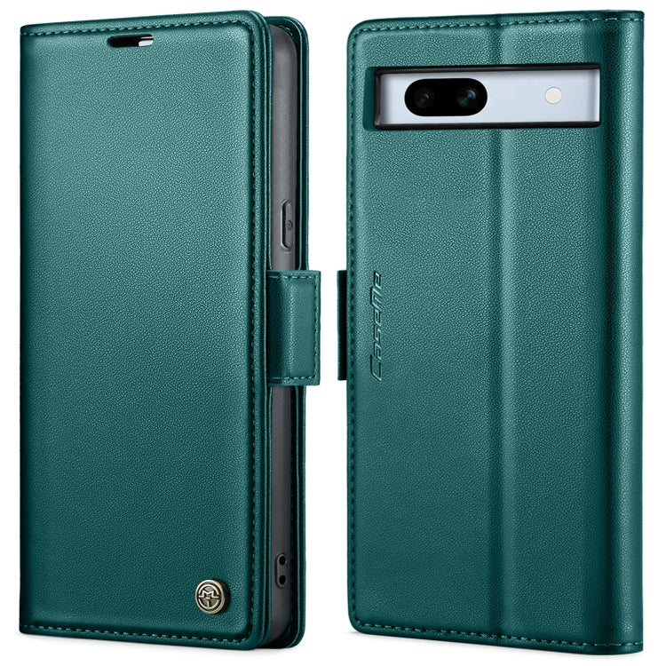 For Google Pixel 7a CaseMe 023 Butterfly Buckle Litchi Texture RFID Anti-theft Leather Phone Case(Pearly Blue)