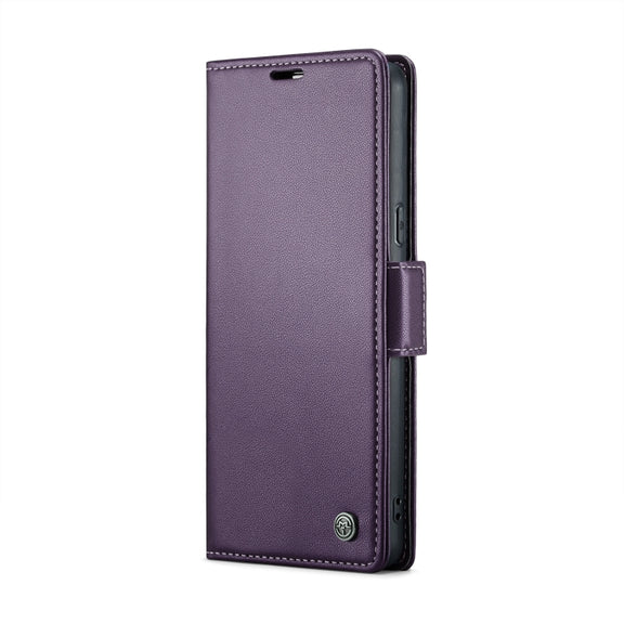 For Google Pixel 7a CaseMe 023 Butterfly Buckle Litchi Texture RFID Anti-theft Leather Phone Case(Pearly Purple)