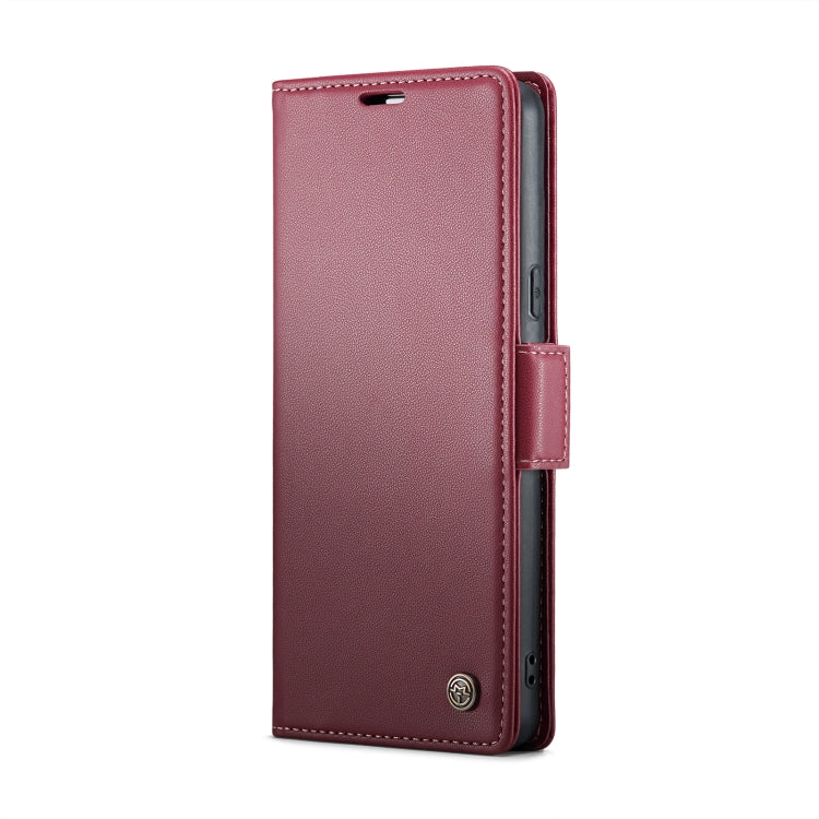 For Google Pixel 8 CaseMe 023 Butterfly Buckle Litchi Texture RFID Anti-theft Leather Phone Case(Wine Red)