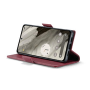 For Google Pixel 8 CaseMe 023 Butterfly Buckle Litchi Texture RFID Anti-theft Leather Phone Case(Wine Red)