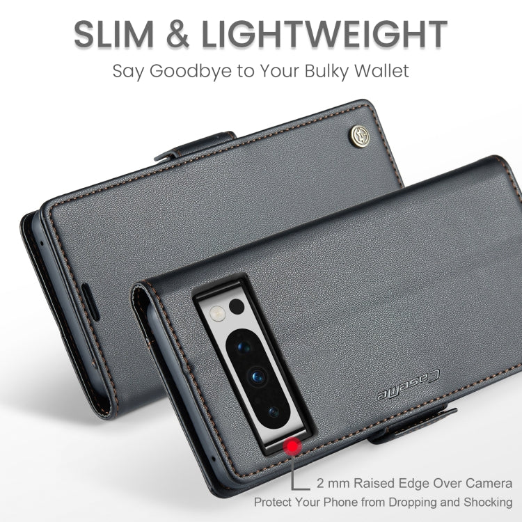 For Google Pixel 8 Pro CaseMe 023 Butterfly Buckle Litchi Texture RFID Anti-theft Leather Phone Case(Black)