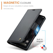 For Google Pixel 8 Pro CaseMe 023 Butterfly Buckle Litchi Texture RFID Anti-theft Leather Phone Case(Black)