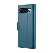 For Google Pixel 9 Pro XL CaseMe 023 Butterfly Buckle Litchi Texture RFID Anti-theft Leather Phone Case(Blue)