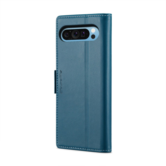 For Google Pixel 9 Pro XL CaseMe 023 Butterfly Buckle Litchi Texture RFID Anti-theft Leather Phone Case(Blue)