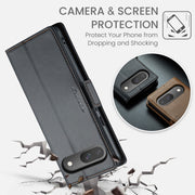 For Google Pixel 9 / 9 Pro CaseMe 023 Butterfly Buckle Litchi Texture RFID Anti-theft Leather Phone Case(Black)