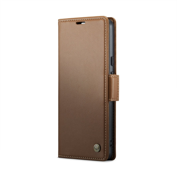 For Google Pixel 9 / 9 Pro CaseMe 023 Butterfly Buckle Litchi Texture RFID Anti-theft Leather Phone Case(Brown)