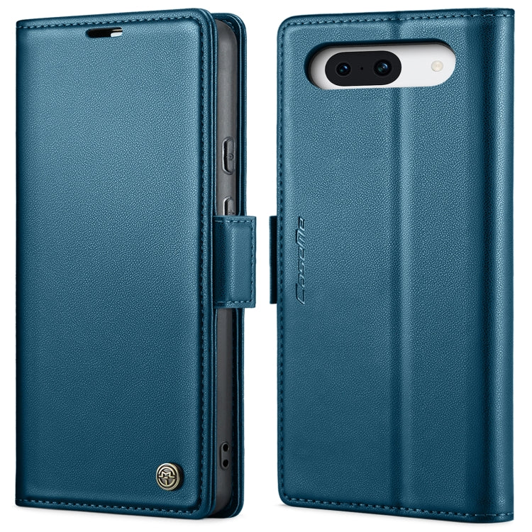 For Google Pixel 9 / 9 Pro CaseMe 023 Butterfly Buckle Litchi Texture RFID Anti-theft Leather Phone Case(Blue)