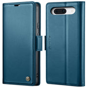 For Google Pixel 9 / 9 Pro CaseMe 023 Butterfly Buckle Litchi Texture RFID Anti-theft Leather Phone Case(Blue)