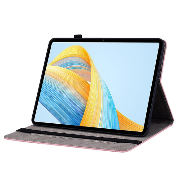 For Honor Pad V8 Pro Butterfly Rose Embossed Leather Tablet Case(Pink)