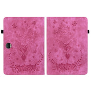 For Honor Pad 9 12.1 Butterfly Rose Embossed Leather Tablet Case(Rose Red)