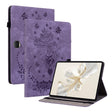 For Honor Pad 9 12.1 Butterfly Rose Embossed Leather Tablet Case(Purple) - Honor by PMC TechLife | Online Shopping South Africa | PMC TechLife | Buy Now Pay Later Mobicred