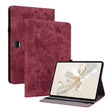 For Honor Pad 9 12.1 Butterfly Rose Embossed Leather Tablet Case(Red) - Honor by PMC TechLife | Online Shopping South Africa | PMC TechLife | Buy Now Pay Later Mobicred