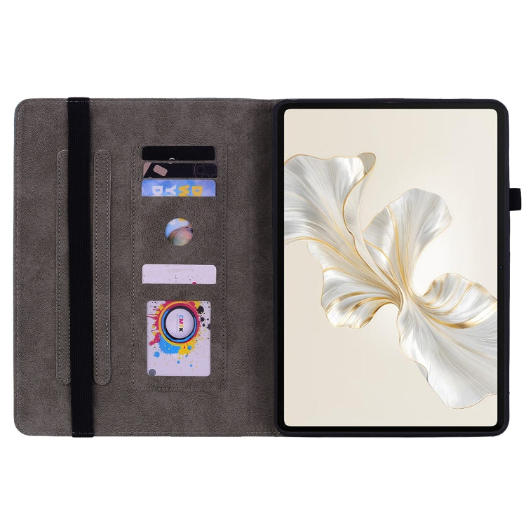 For Honor Pad 9 12.1 Butterfly Rose Embossed Leather Tablet Case(Red)