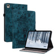 For Nokia T21 Butterfly Rose Embossed Leather Tablet Case(Dark Blue) - Honor Cases by PMC TechLife | Online Shopping South Africa | PMC TechLife | Buy Now Pay Later Mobicred