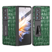 For Honor Magic Vs Integrated Crocodile Texture Genuine Leather Phone Case(Green)