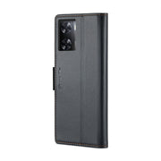 For OPPO A77s CaseMe 023 Butterfly Buckle Litchi Texture RFID Anti-theft Leather Phone Case(Black)