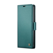 For OPPO Reno7 Z Global/Reno7 Lite Global CaseMe 023 Butterfly Buckle Litchi Texture RFID Anti-theft Leather Phone Case(Pearly Blue)