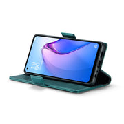 For OPPO Reno7 Z Global/Reno7 Lite Global CaseMe 023 Butterfly Buckle Litchi Texture RFID Anti-theft Leather Phone Case(Pearly Blue)