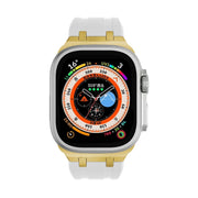 AP Silicone Watch Band For Apple Watch Ultra 2 49mm(Gold White)