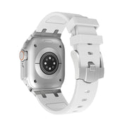 AP Silicone Watch Band For Apple Watch Series 10 42mm(Silver White)