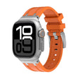 AP Silicone Watch Band For Apple Watch Series 10 46mm(Silver Orange) - free shipping - PMC TechLife - Order now!