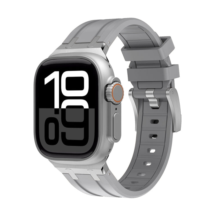 AP Silicone Watch Band For Apple Watch Series 10 46mm(Silver Grey)